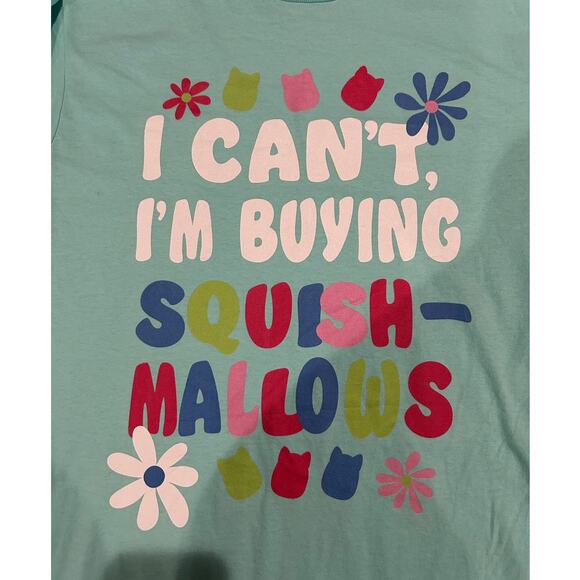 SQUISHMALLOWS New "I can't, I'm Buying Squishmallows." Graphic Tee Size M - Picture 2 of 4